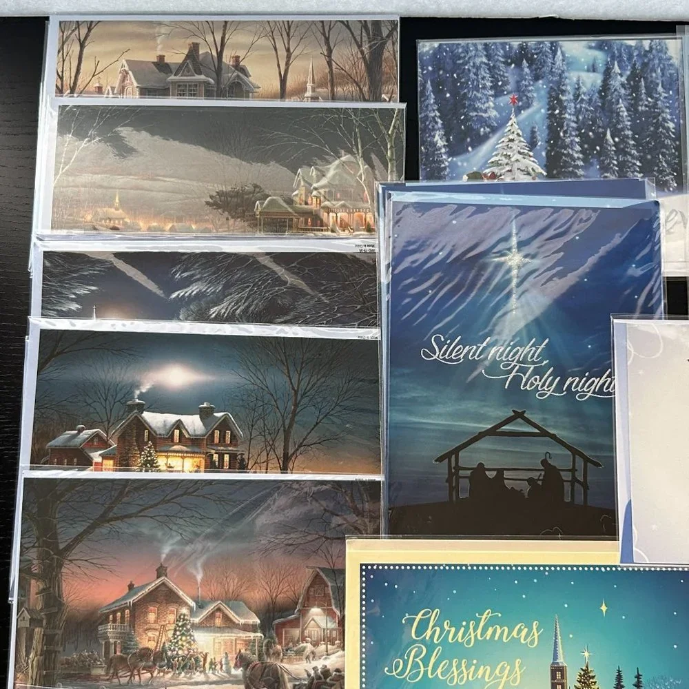 Lot 53 Christmas Ornament & Greeting Cards w/ Envelope St. Josephs Indian School